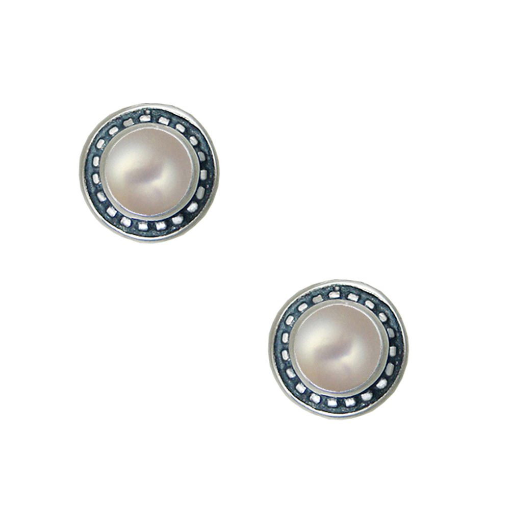 Sterling Silver Little Cultured Freshwater Pearl Post Stud Earrings